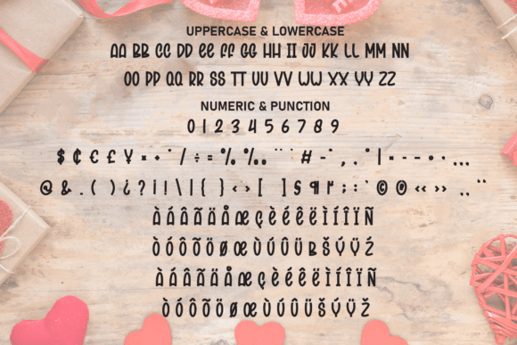 Rustic Valentine Font PNG with transparent background - Preview 6
