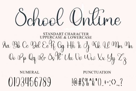 School Ontime Font PNG with transparent background - Preview 6