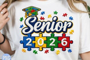Senior 2026 Autism Graduation PNG Graphic by Moo Prints · Creative Fabrica