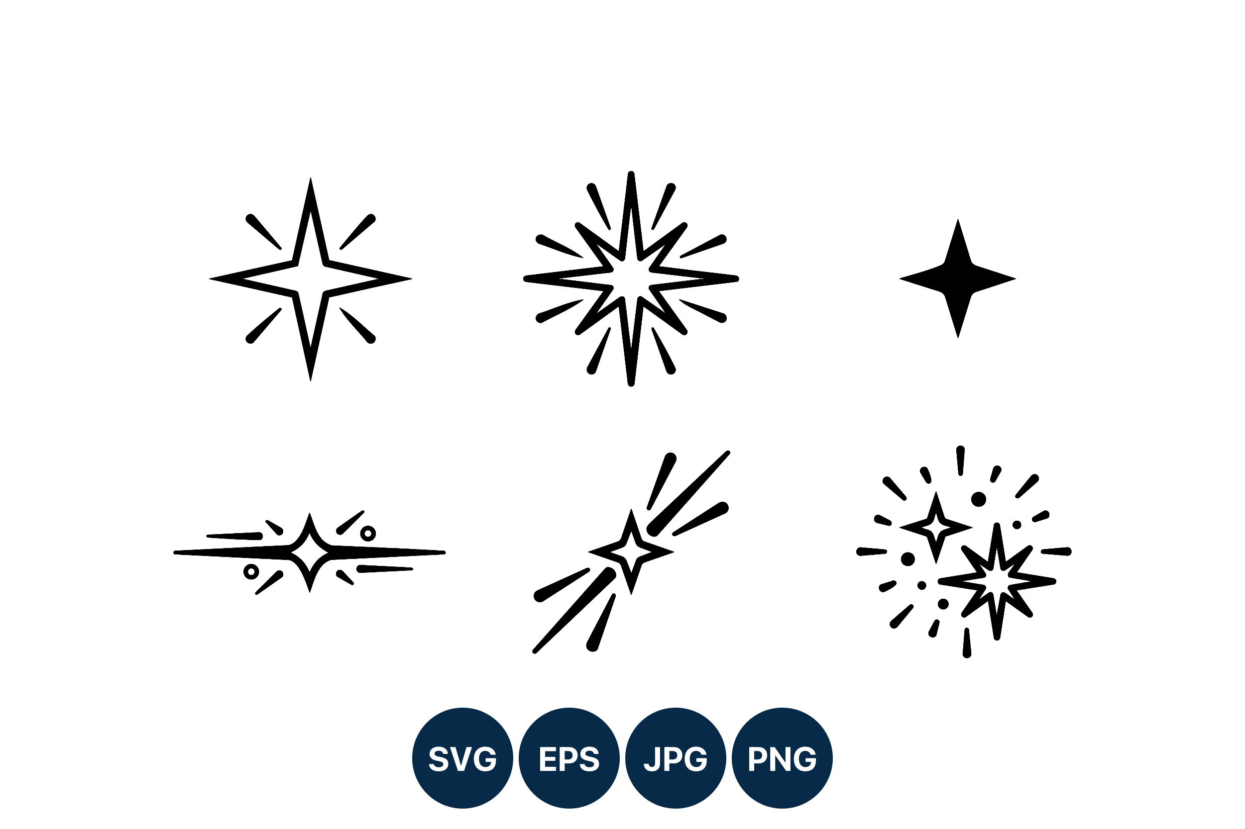 Starburst Shapes Vector Art Set