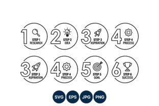 Step by Step Business Process Icons Graphic by DesignVectx · Creative ...