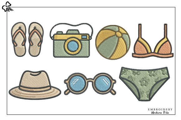 Beach & Pool Summer Mini Embroidery Set