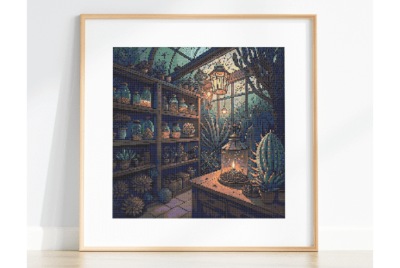 Cactus and Succulent Cross Stitch Design