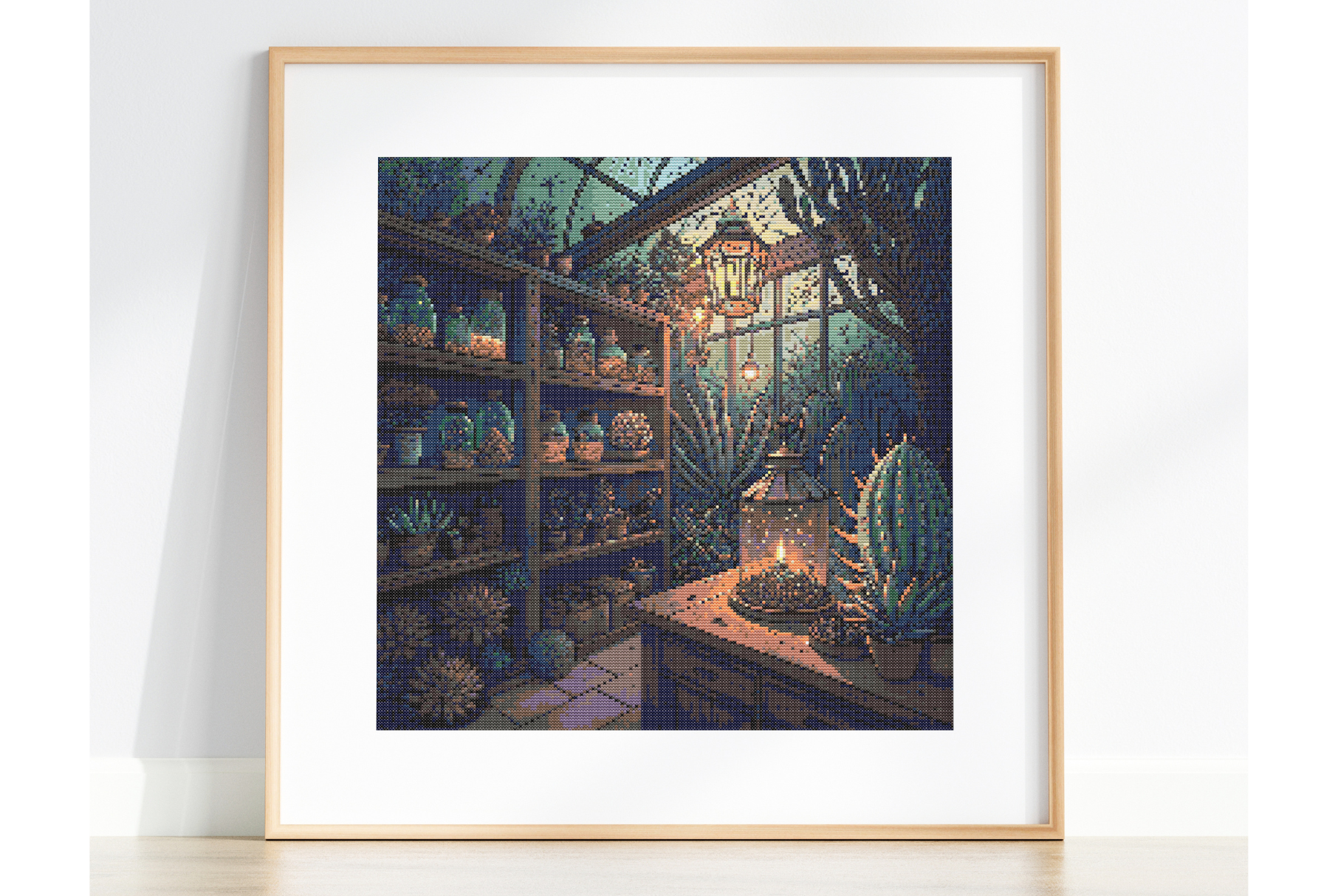 Cactus and Succulent Cross Stitch Design
