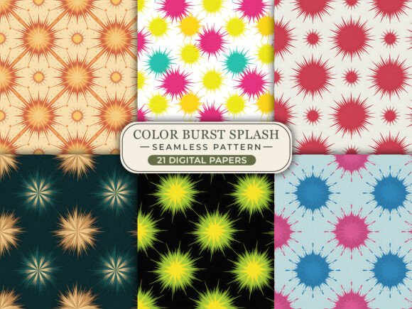 Color Burst Splash Pattern