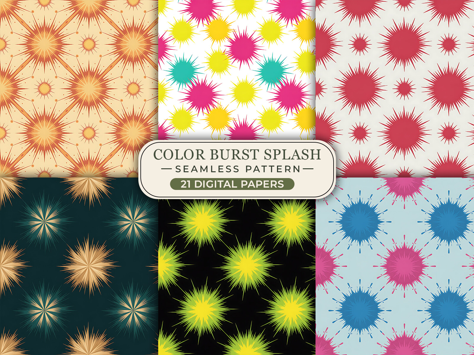 Color Burst Splash Pattern