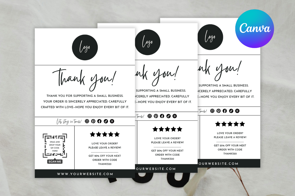 Editable Thank You Label Template