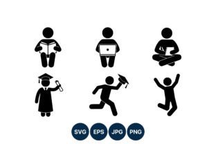 Education Icons Student Laptop Graphic by DesignVectx · Creative Fabrica