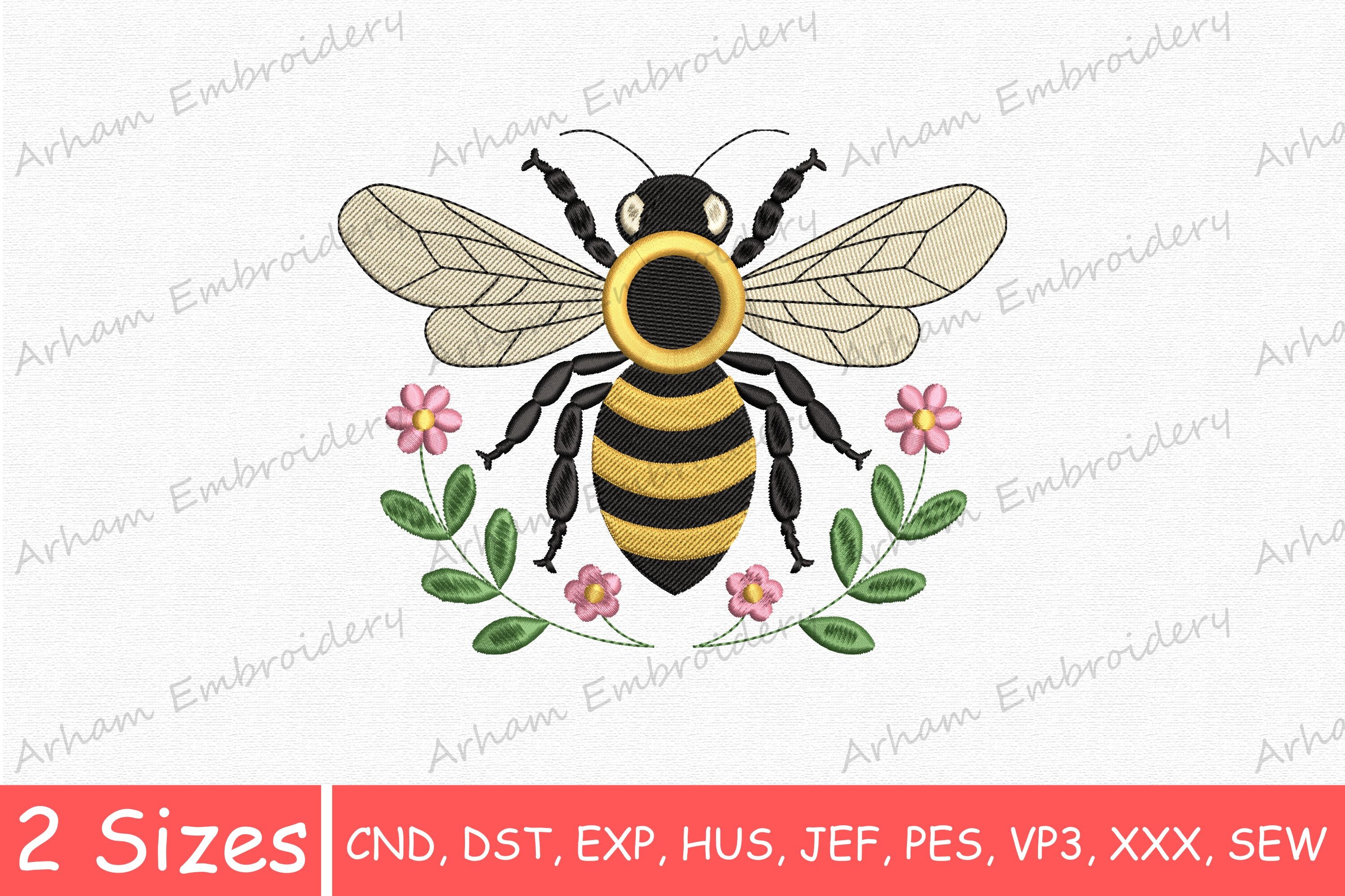 Floral Honey Bee, Cute Bumble Bee