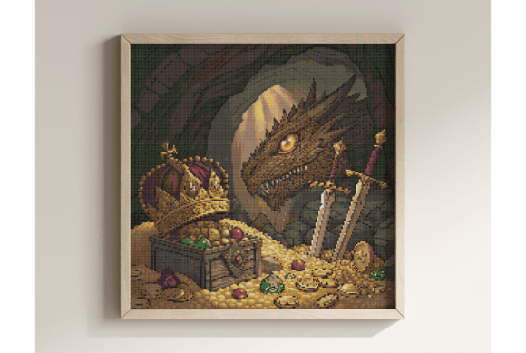 Gold Dragon Cross Stitch Pattern