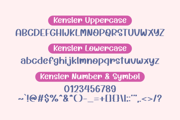 Kensler Font PNG with transparent background - Preview 1