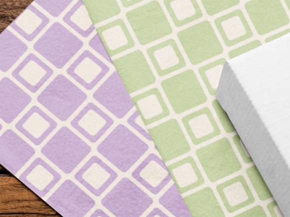 Light Pastel Curved Squares Pattern