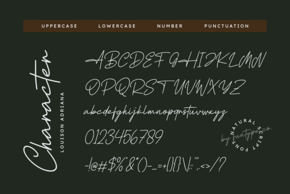 Louison Adriana Font PNG with transparent background - Preview 1