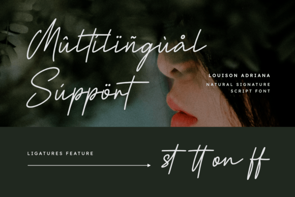Louison Adriana Font PNG with transparent background - Preview 2