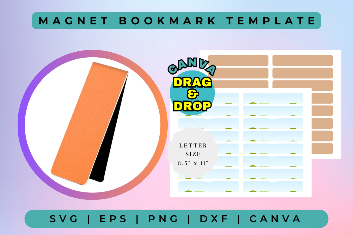 Magnet Bookmark Template