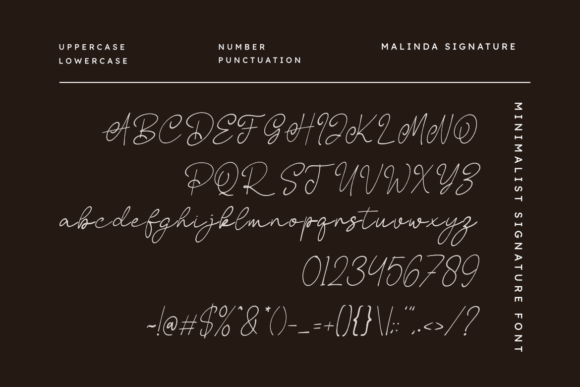 Malinda Signature Font PNG with transparent background - Preview 1