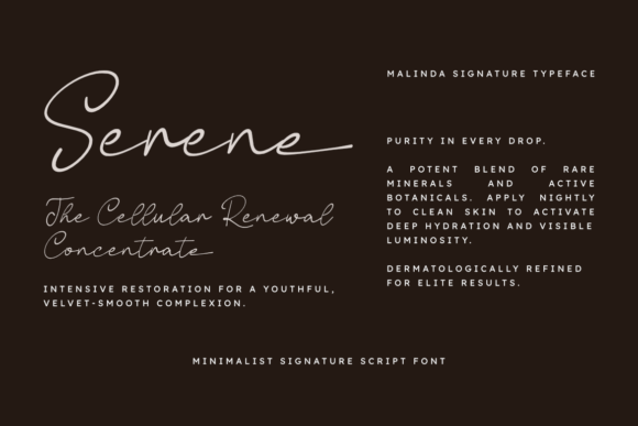 Malinda Signature Font PNG with transparent background - Preview 3