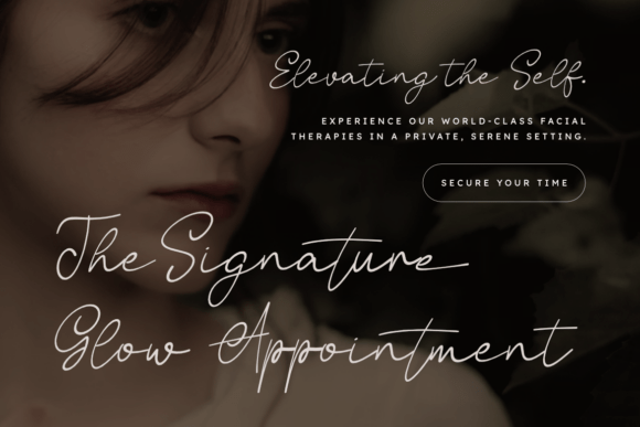 Malinda Signature Font PNG with transparent background - Preview 4