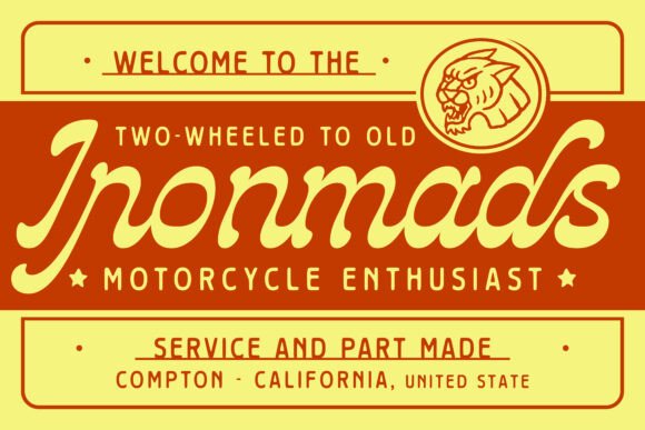 Megster Enthusiast Font PNG with transparent background - Preview 5