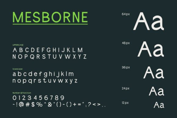 Mesborne Font PNG with transparent background - Preview 1