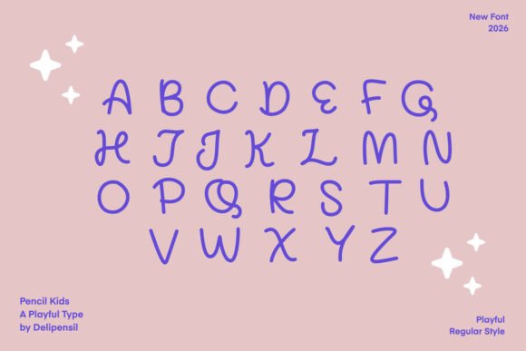 Pencil Kids Font font preview - 3
