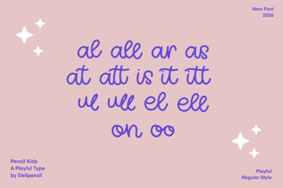 Pencil Kids Font font preview - 6