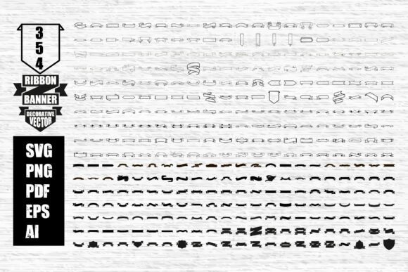 Ribbon Banner Label & Decorative Vector