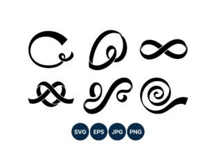 Ribbon Wave Loop Shapes Vector Graphic by DesignVectx ยท Creative Fabrica