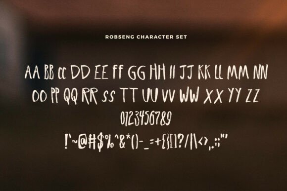 Robseng Font PNG with transparent background - Preview 4
