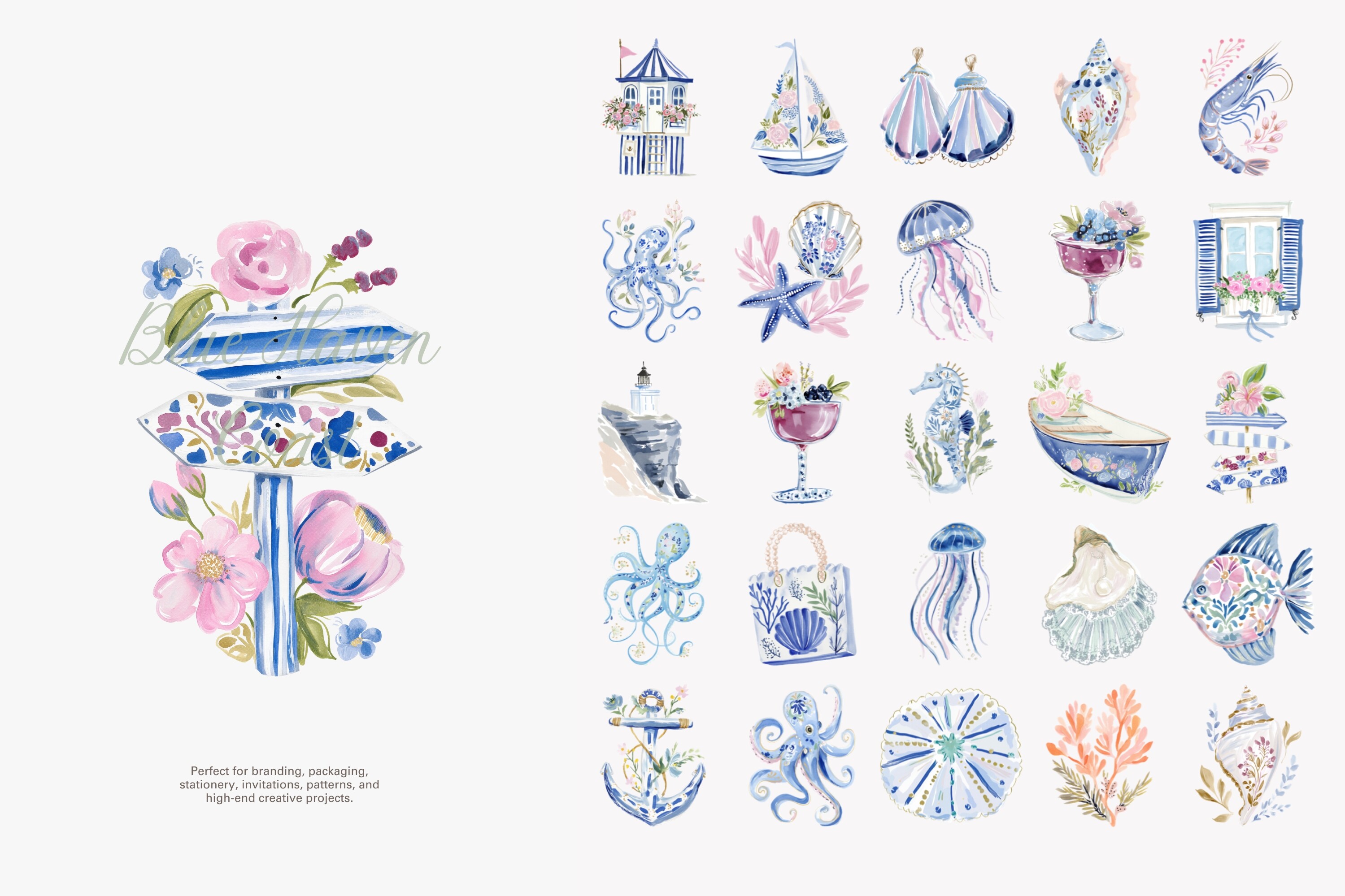 Romantic Coastal Clipart Png Set - photo 4