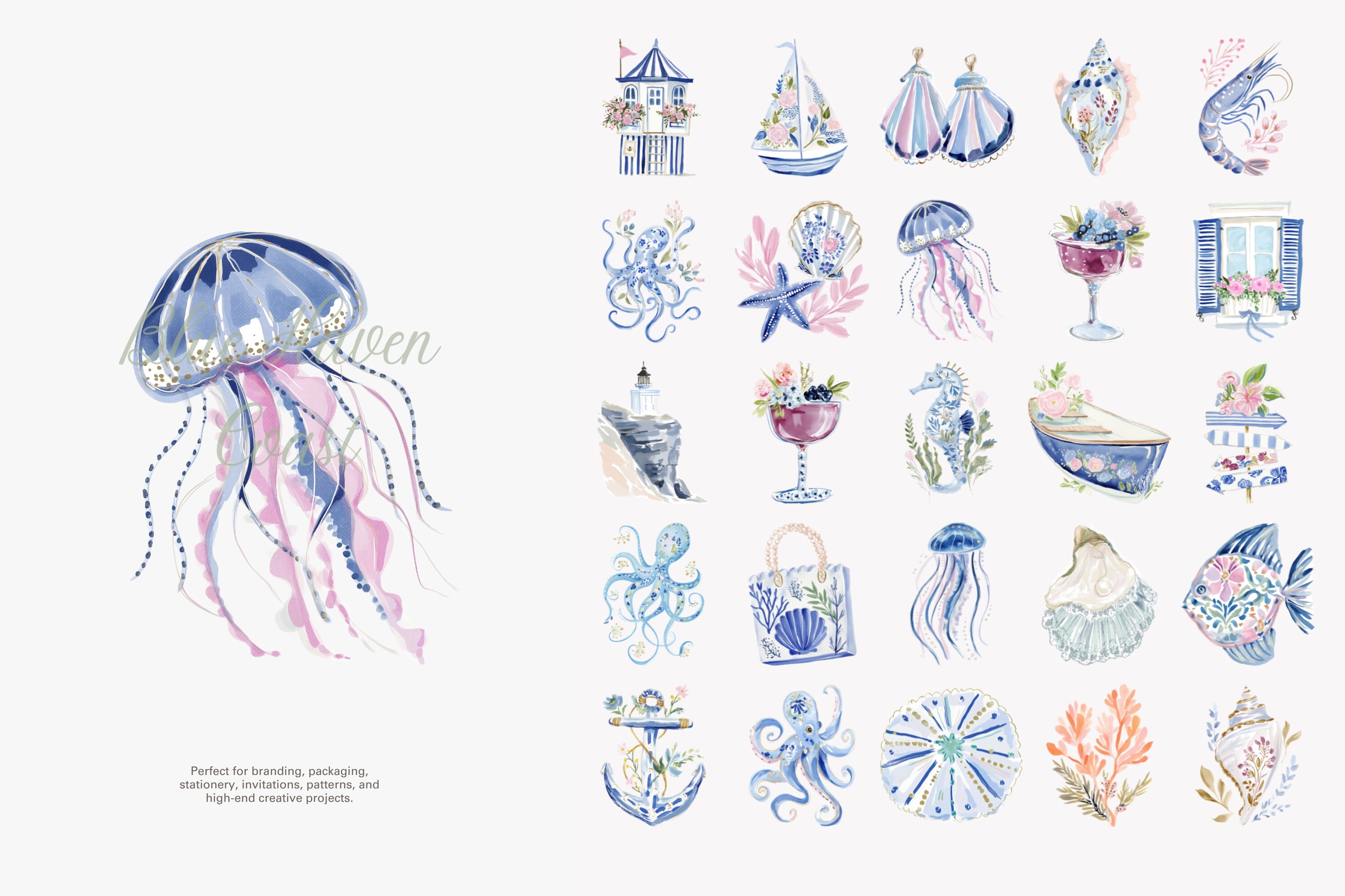 Romantic Coastal Clipart Png Set - photo 5