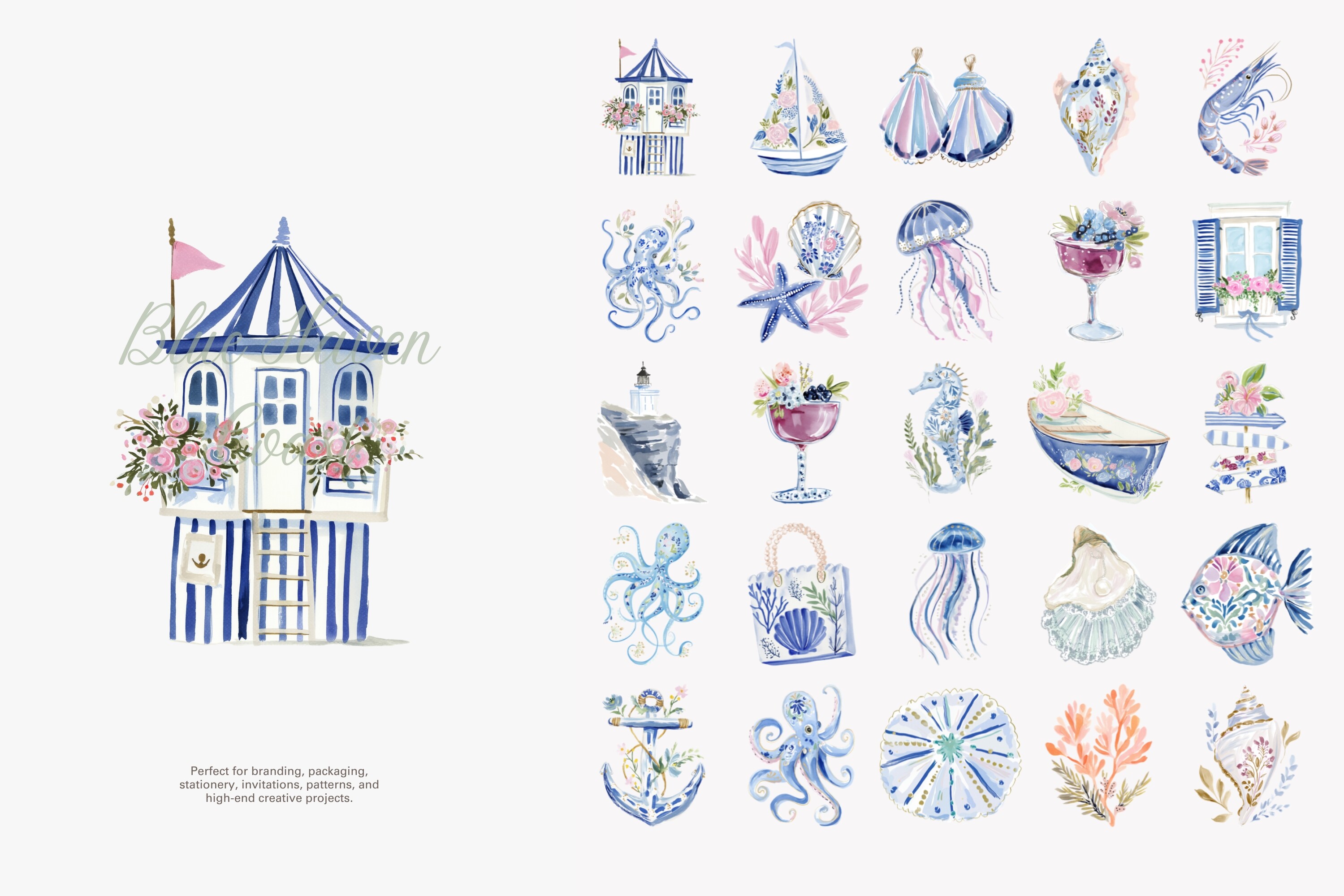 Romantic Coastal Clipart Png Set - photo 7