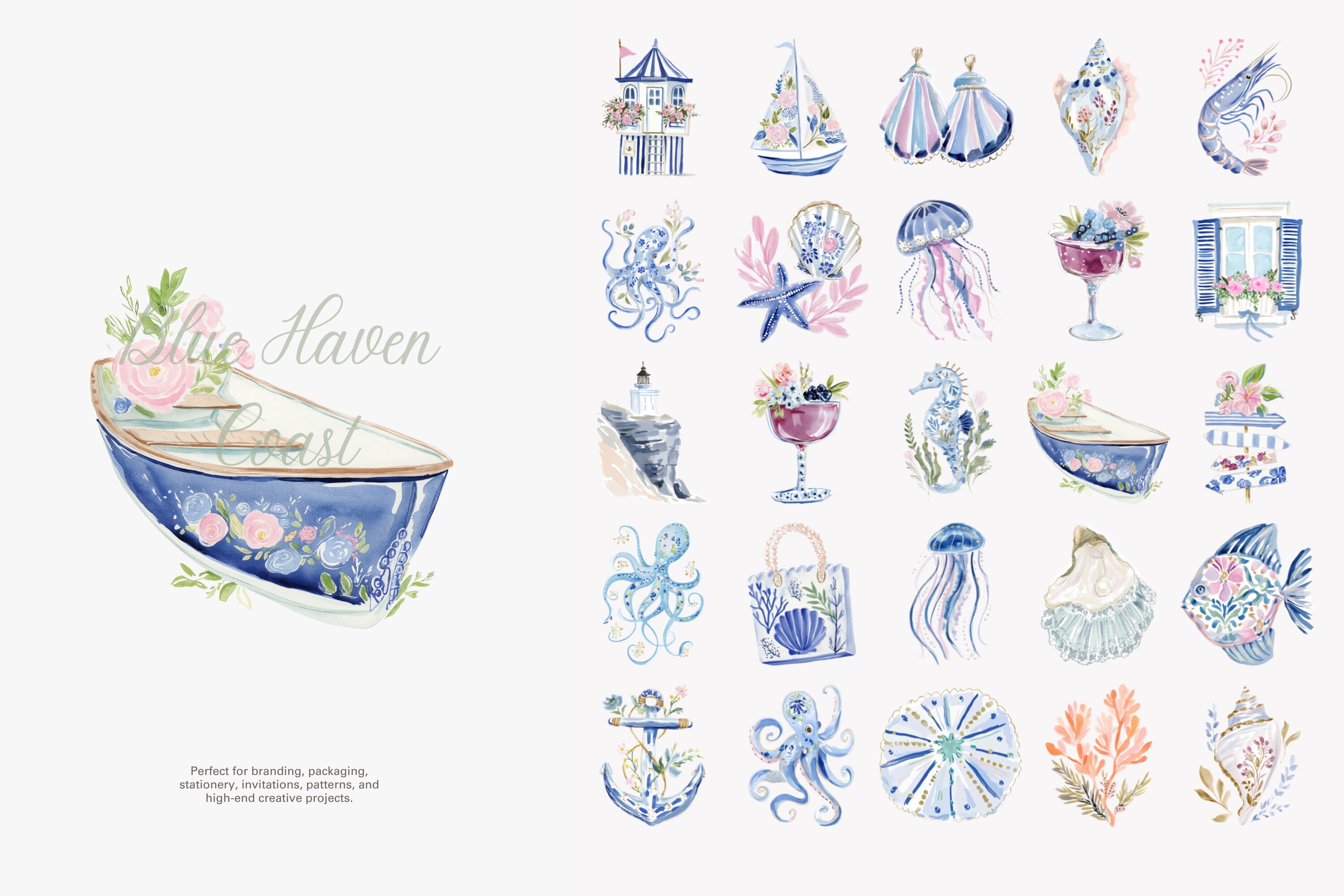 Romantic Coastal Clipart Png Set - photo 8