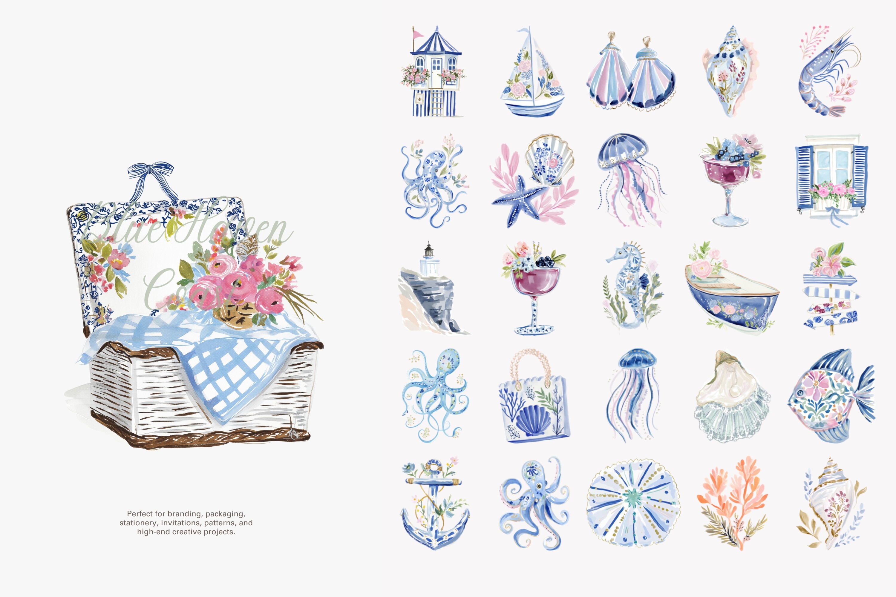 Romantic Coastal Clipart Png Set - photo 9