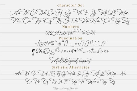 Rossie Amor Font PNG with transparent background - Preview 4