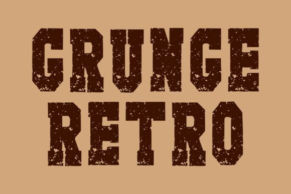 Rough Vintage Font PNG with transparent background - Preview 1
