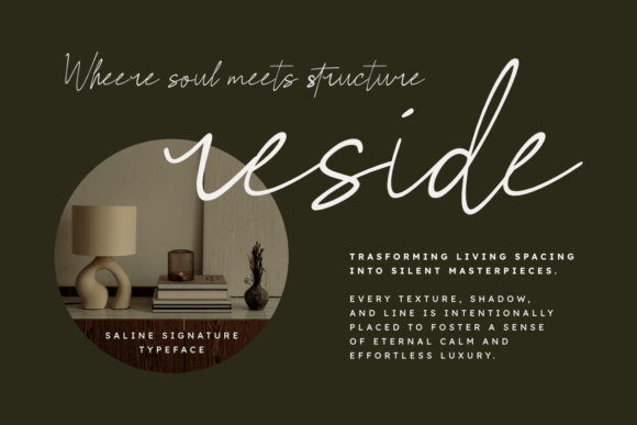 Saline Signature Font PNG with transparent background - Preview 3