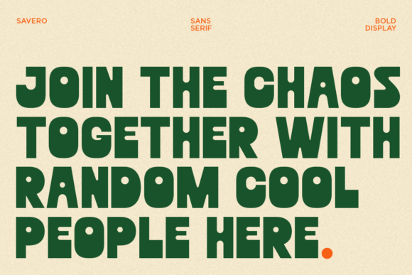 Savero Font font preview - 4