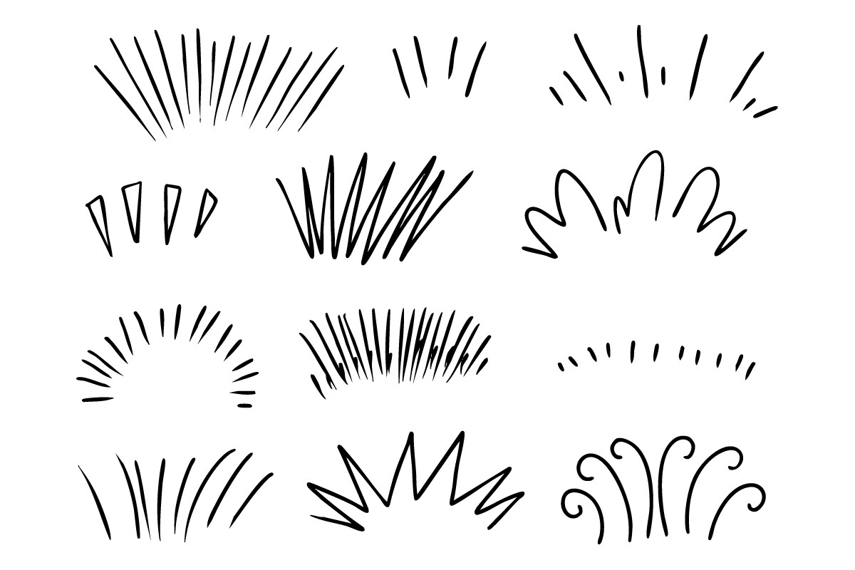 Sunburst Rays Doodle SVG Bundle Set