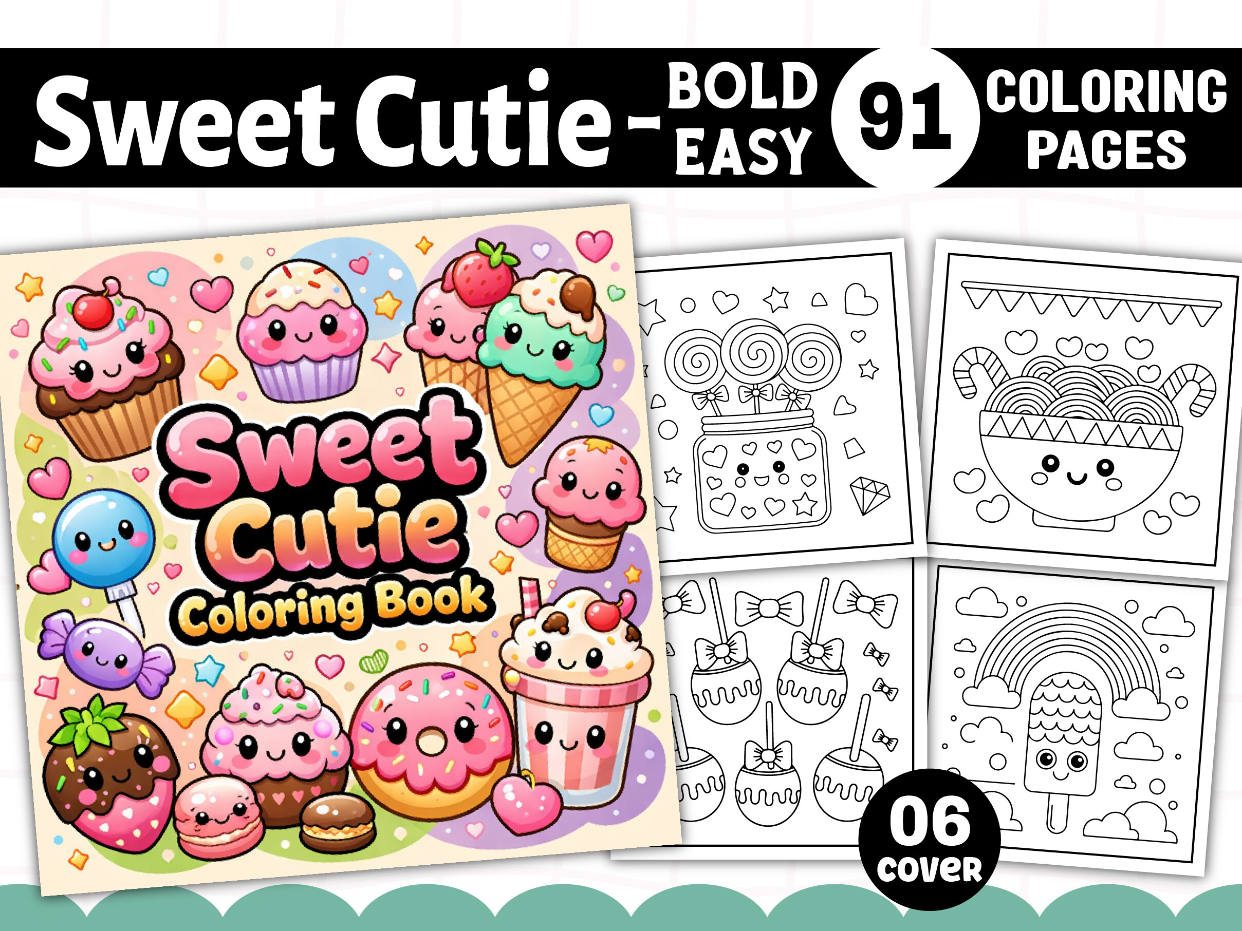 Sweet Cutie Bold and Easy Coloring Pages