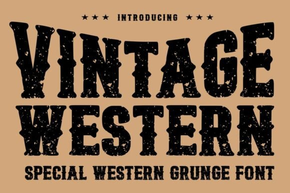 Vintage Western Display Font By Infinity art Studio