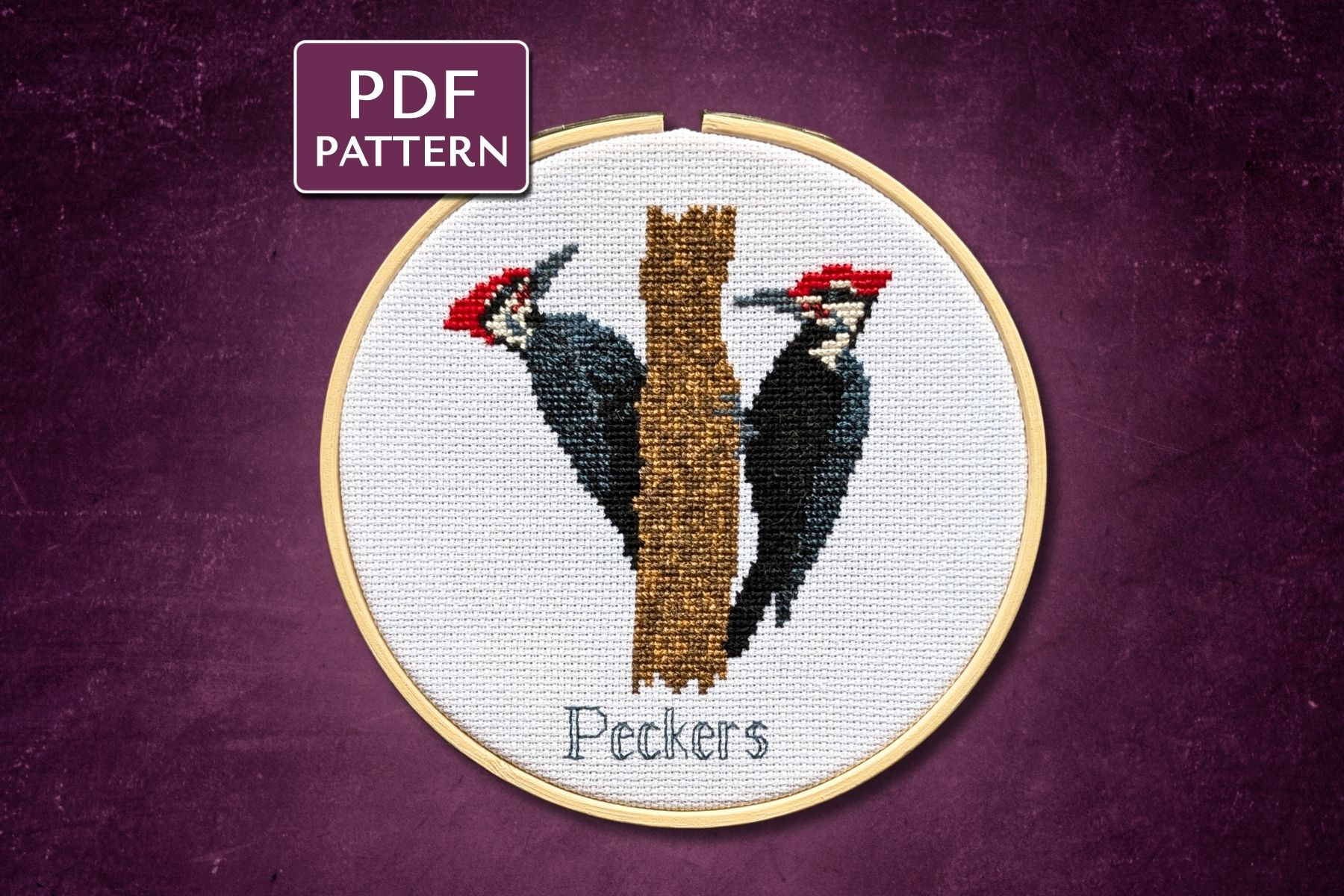 Woodpeckers Cross Stitch Pattern