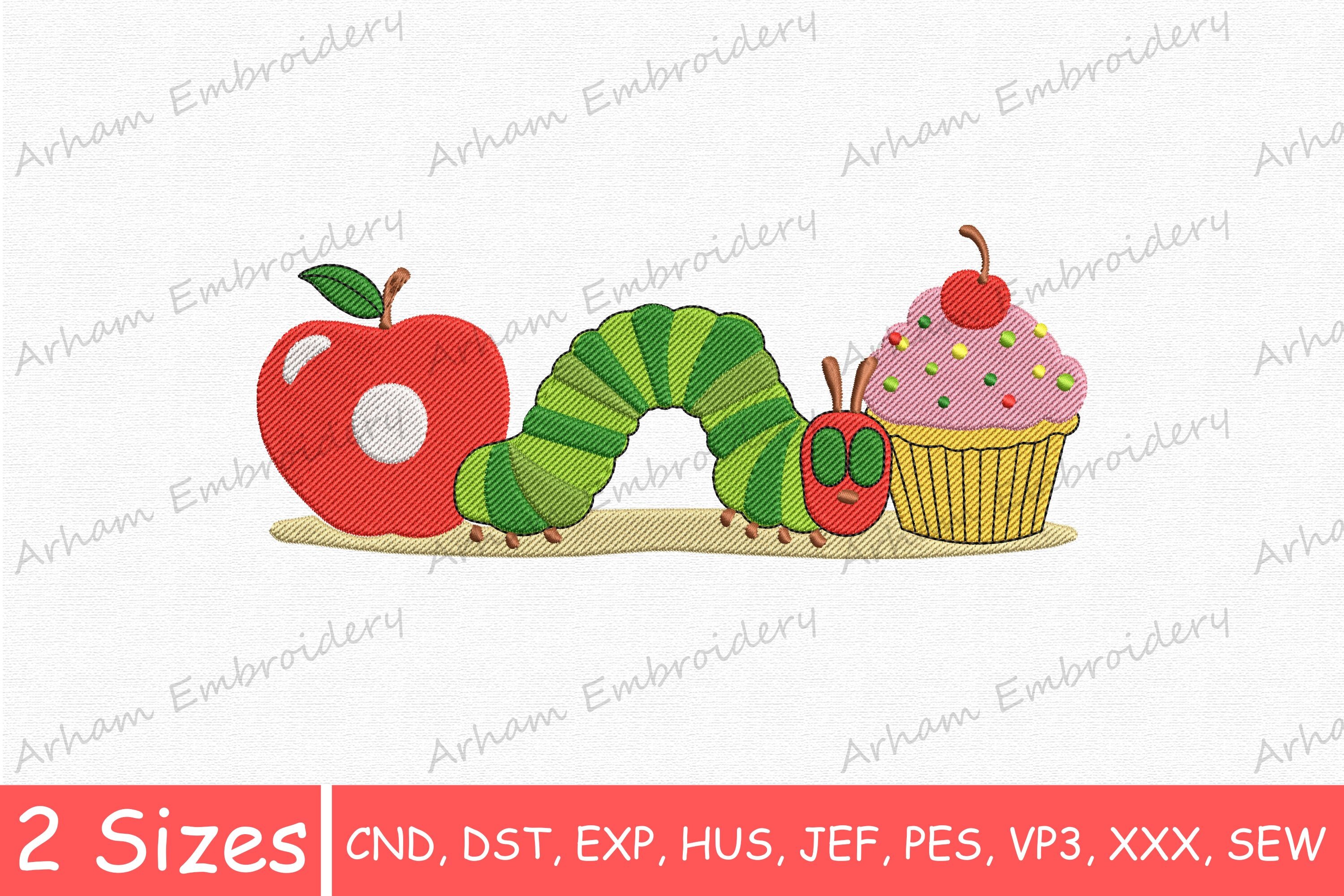 Apple Cupcake Cute Caterpillar