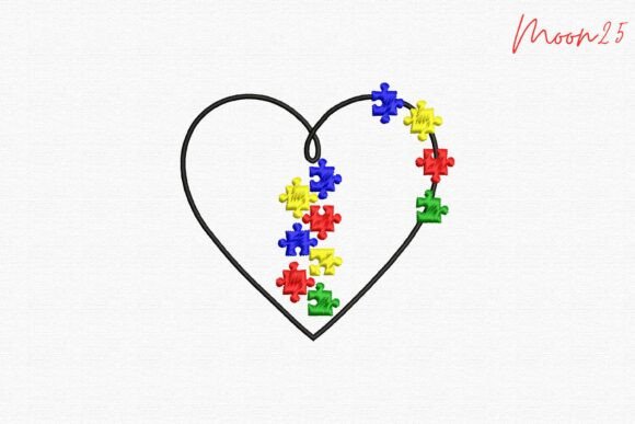 Autism Puzzle Heart Love