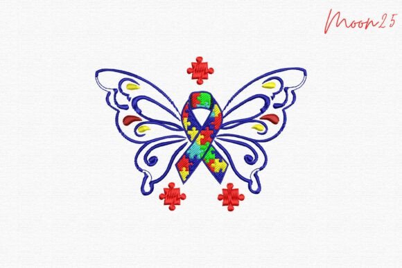 Autism Ribbon Butterfly Awareness