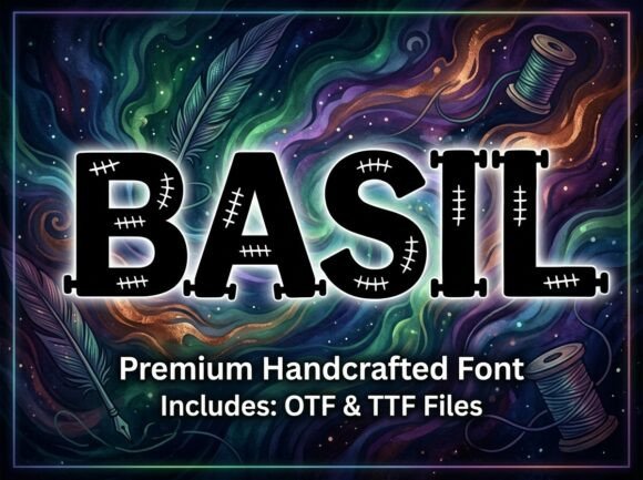 Basil Font PNG with transparent background - Preview 1