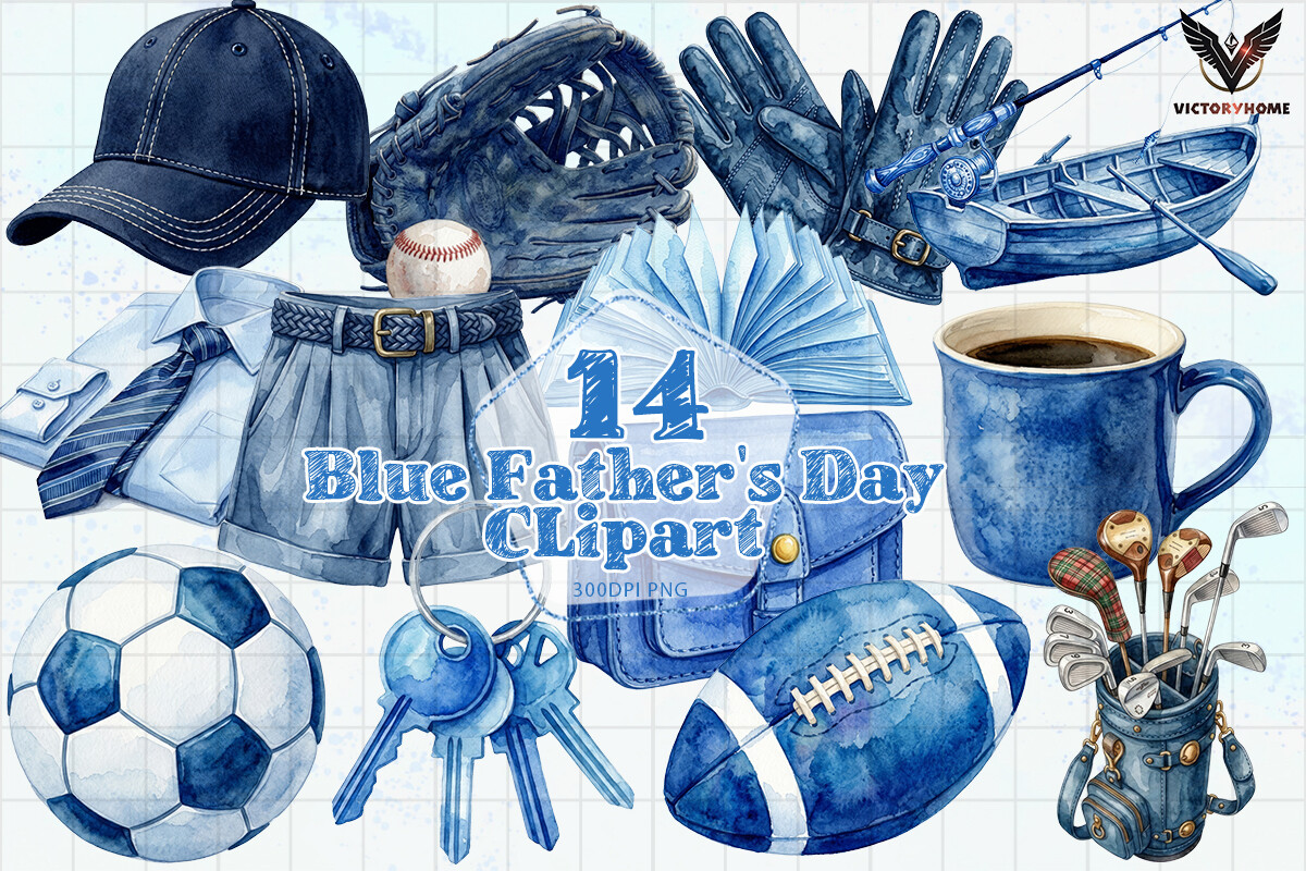 Blue Father's Day Pack PNG