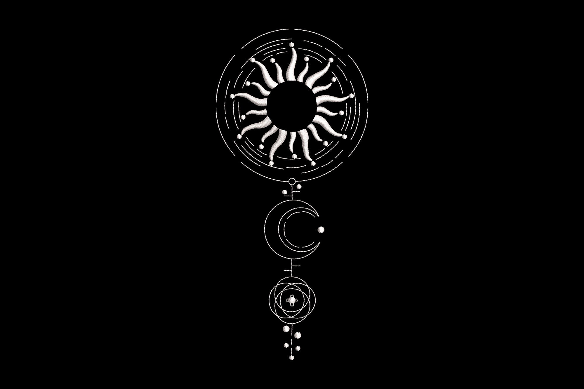 Boho Celestial Line Art
