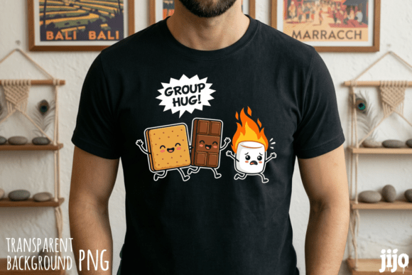 Camping Smores Group Hug PNG