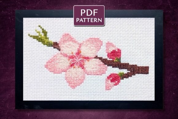 Cherry Blossom Cross Stitch Pattern